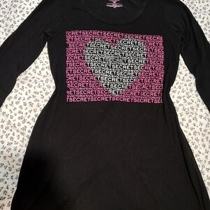 Victoria's Secret Black Nightgown With Gemstones